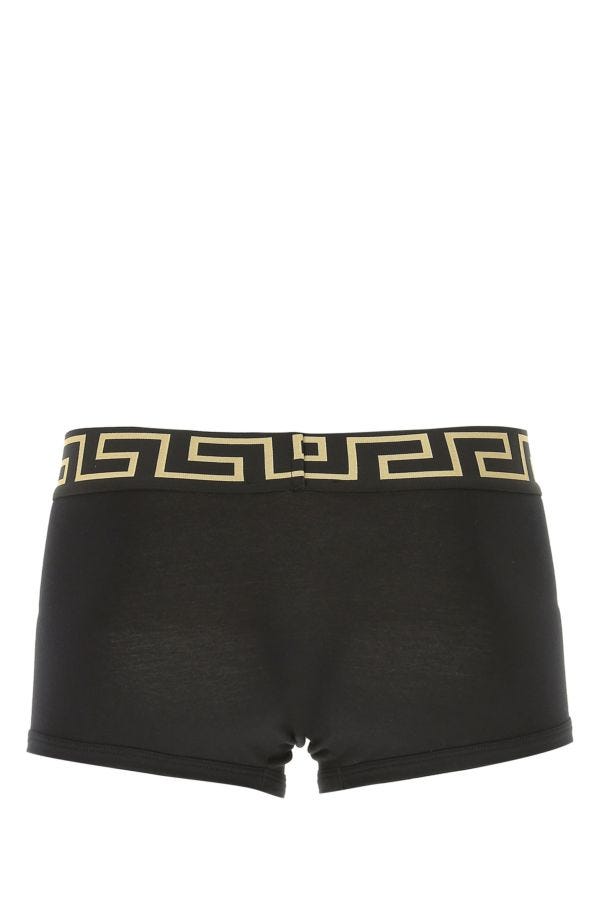VERSACE | Black stretch cotton boxer set