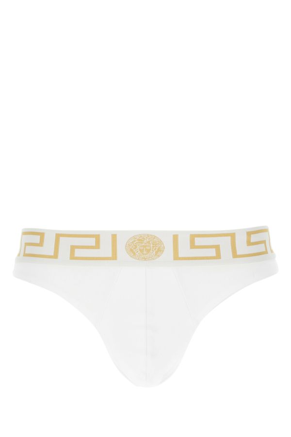 VERSACE | White stretch cotton thong
