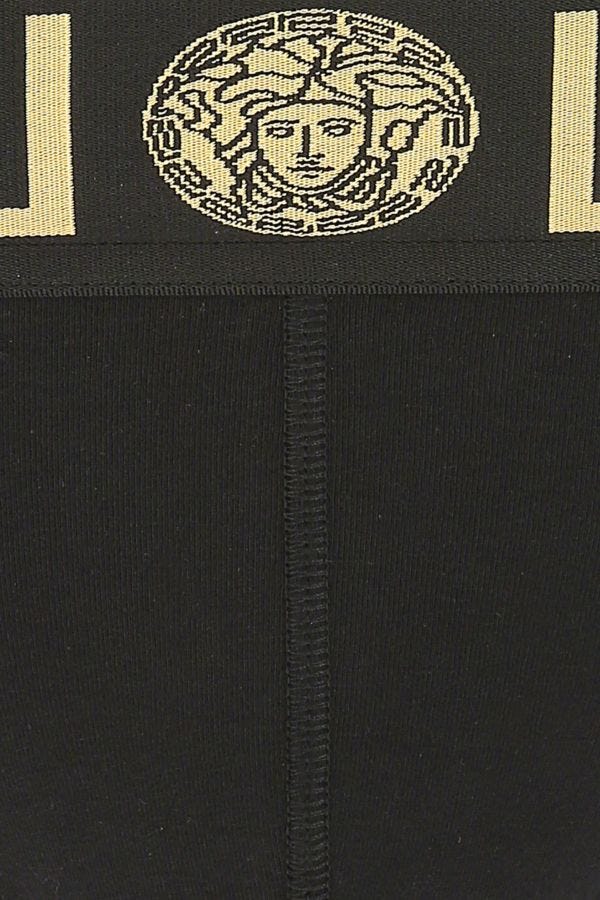VERSACE | Black stretch cotton brief