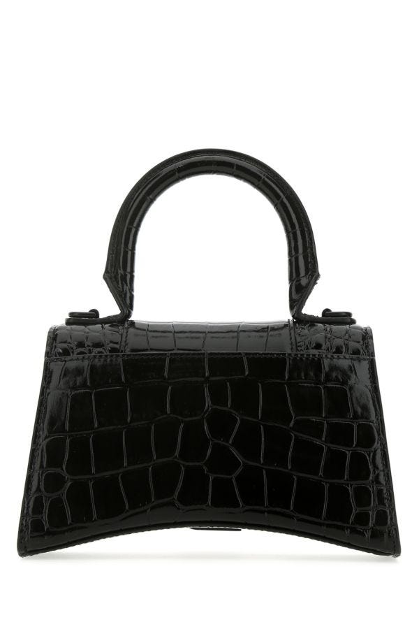 BALENCIAGA | Black leather Hourglass XS handbag