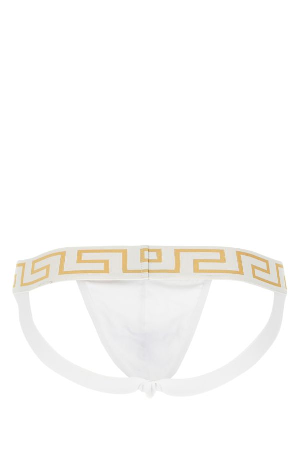 VERSACE | White stretch cotton jockstrap