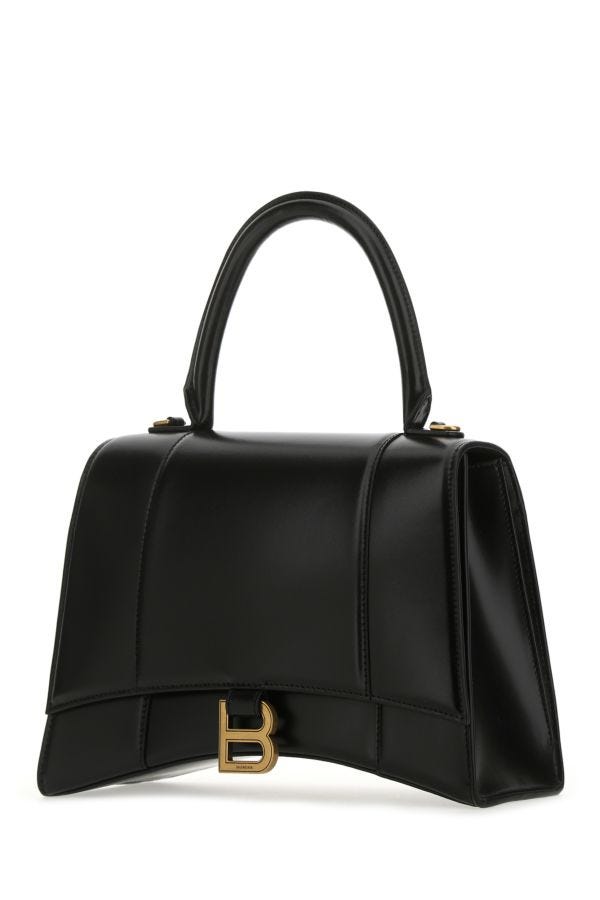 BALENCIAGA | Black leather medium Hourglass handbag