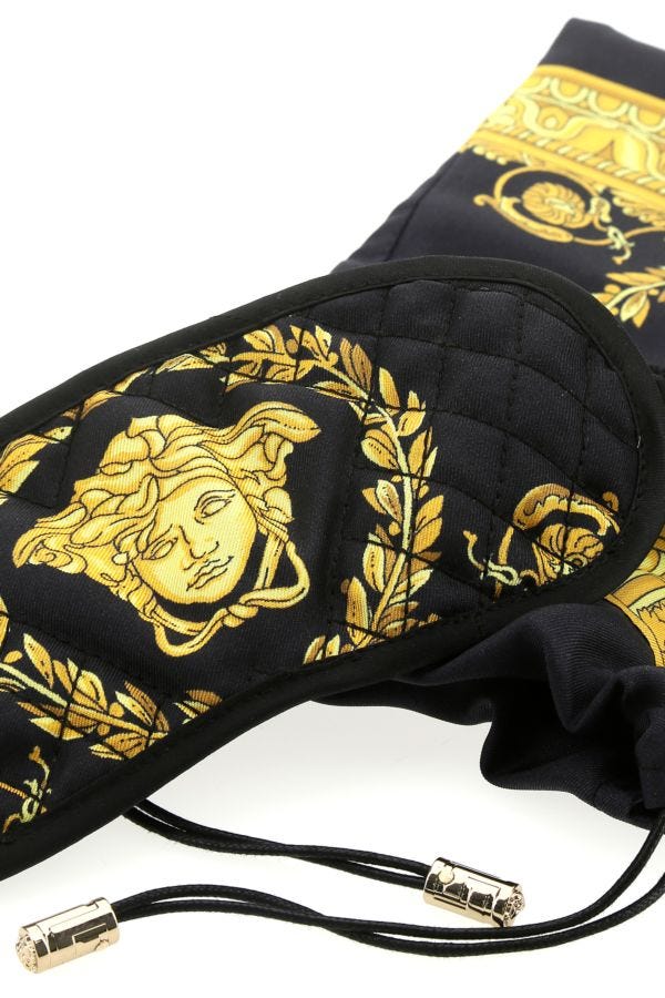 VERSACE | Printed silk eye mask