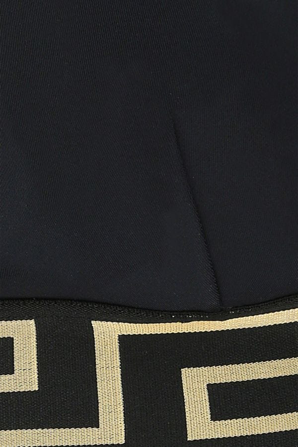 VERSACE | Black stretch nylon bikini top