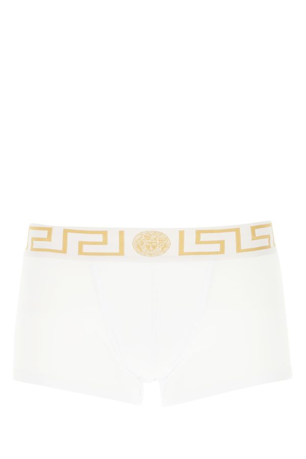 VERSACE | White stretch cotton boxer set