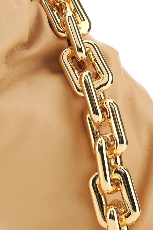 BOTTEGA VENETA | Skin pink nappa leather Chain Pouch clutch