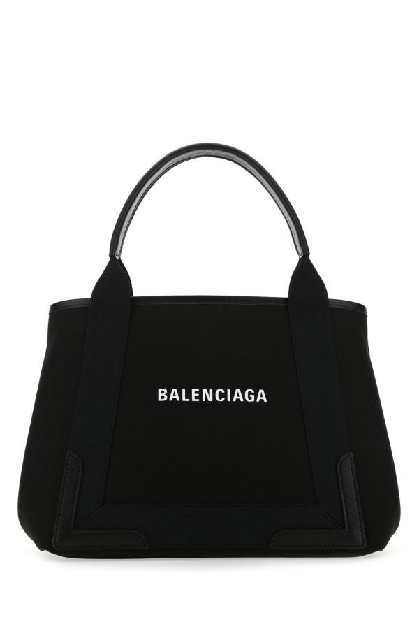 BALENCIAGA | Black canvas small Cabas Navy handbag