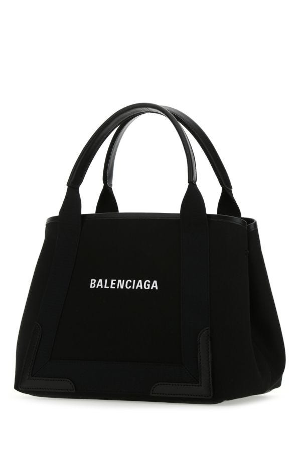 BALENCIAGA | Black canvas small Cabas Navy handbag