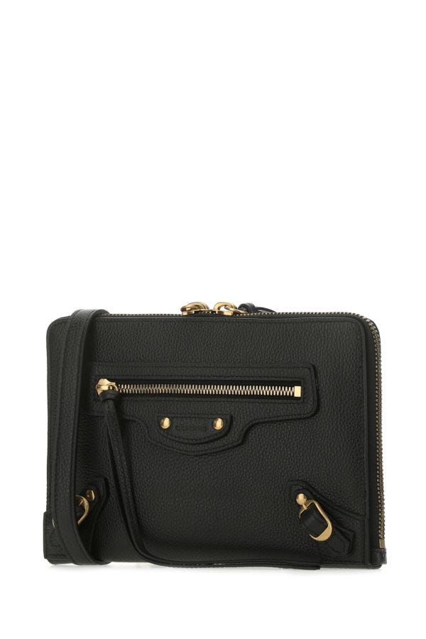 BALENCIAGA | Black leather Neo Classic S pouch