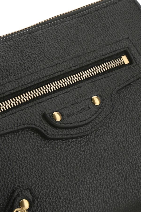 BALENCIAGA | Black leather Neo Classic S pouch