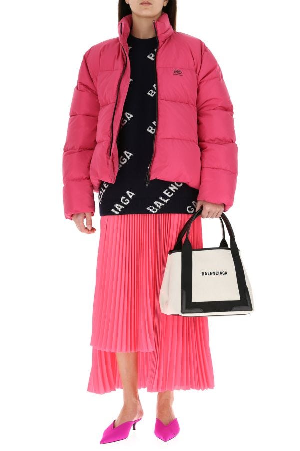 BALENCIAGA | Two-tone canvas handbag
