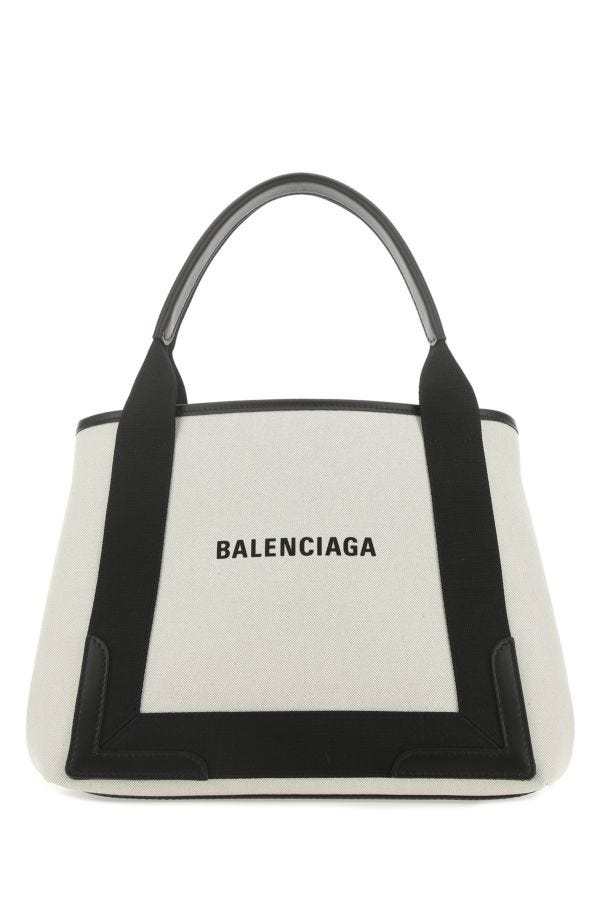 BALENCIAGA | Two-tone canvas handbag