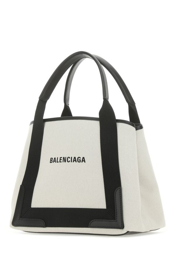 BALENCIAGA | Two-tone canvas handbag