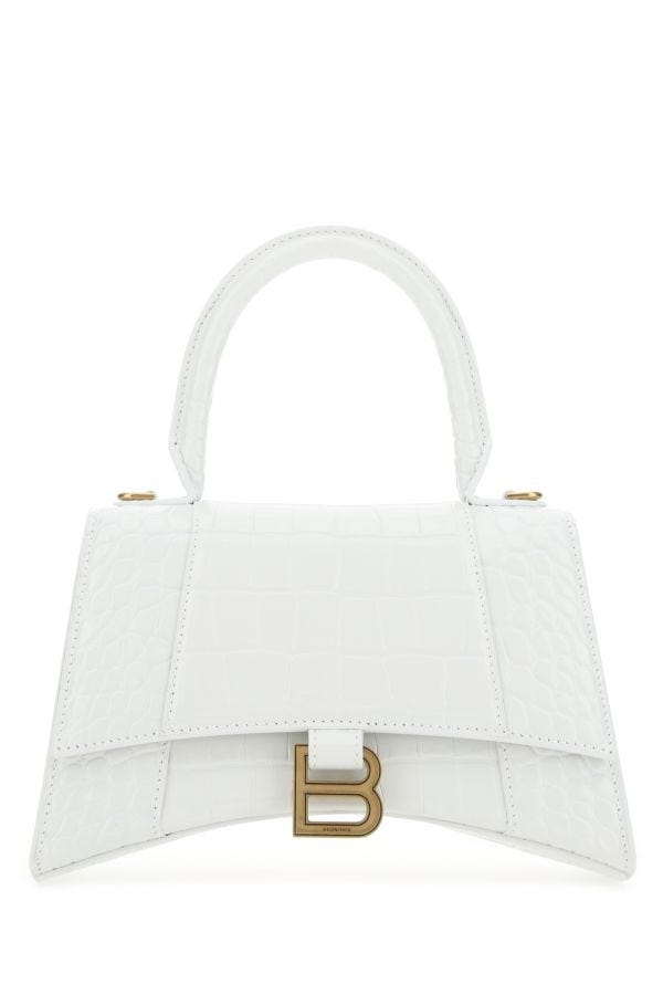 BALENCIAGA | White leather S Hourglass handbag