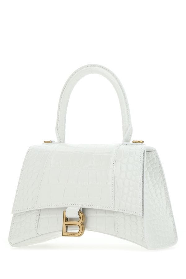 BALENCIAGA | White leather S Hourglass handbag