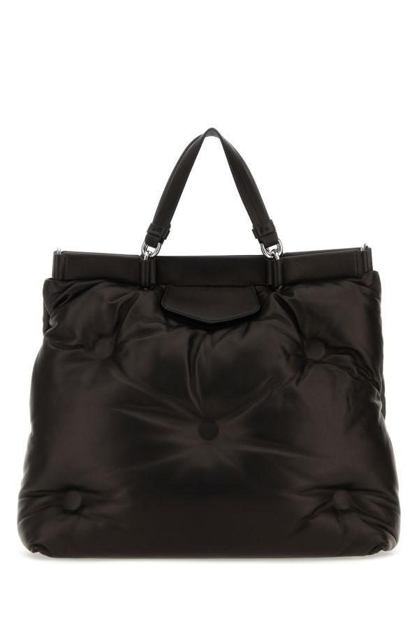 MAISON MARGIELA | Black nappa leather medium Glam Slam shopping bag