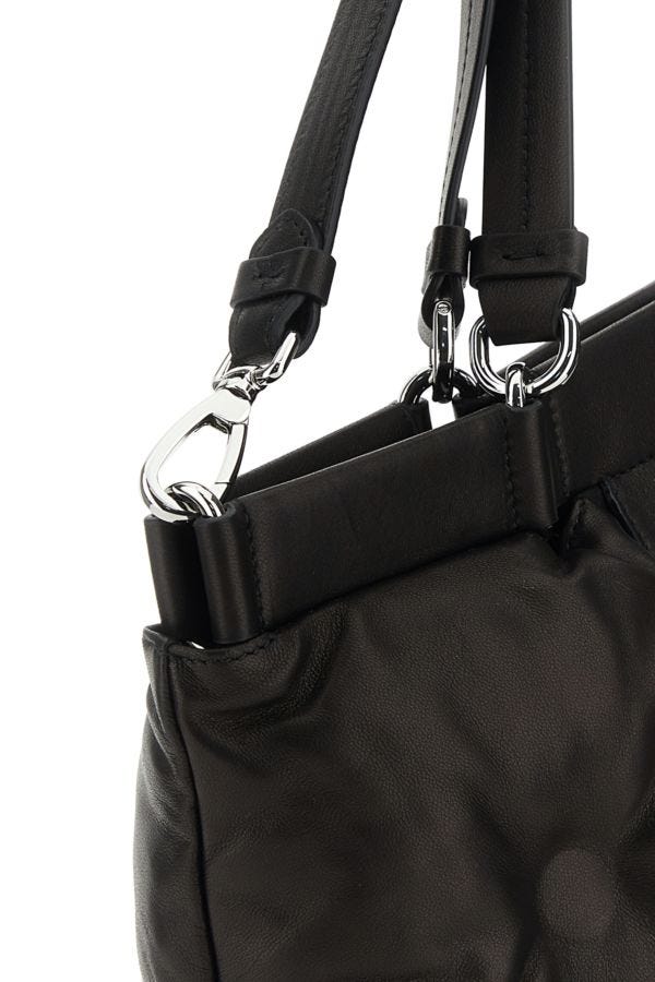 MAISON MARGIELA | Black nappa leather medium Glam Slam shopping bag