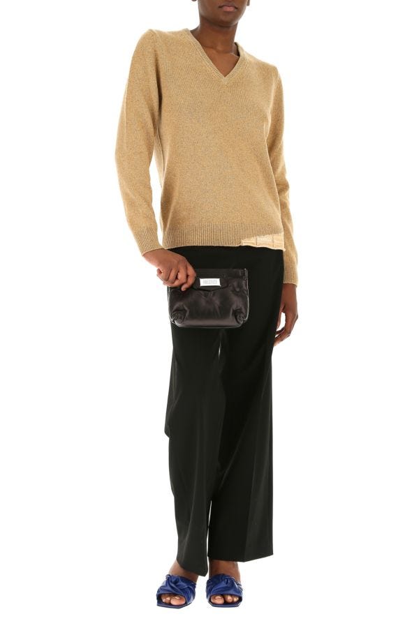 MAISON MARGIELA | Black nappa leather Glam Slam Red Carpet clutch