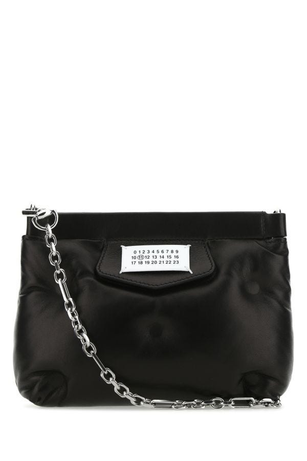MAISON MARGIELA | Black nappa leather Glam Slam Red Carpet clutch