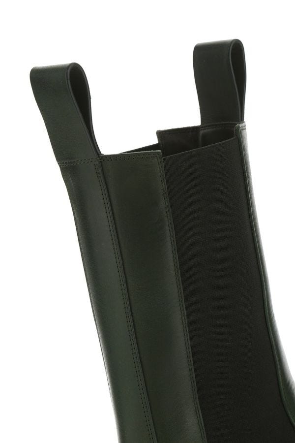 BOTTEGA VENETA | Bottle green leather Lug boots