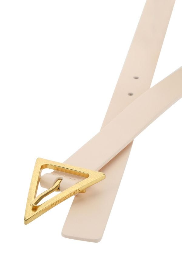 BOTTEGA VENETA | Pastel pink leather Triangle belt