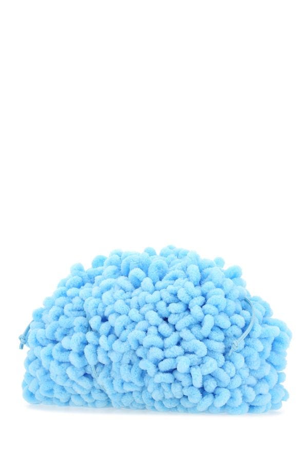 BOTTEGA VENETA | Light blue chenille mini clutch