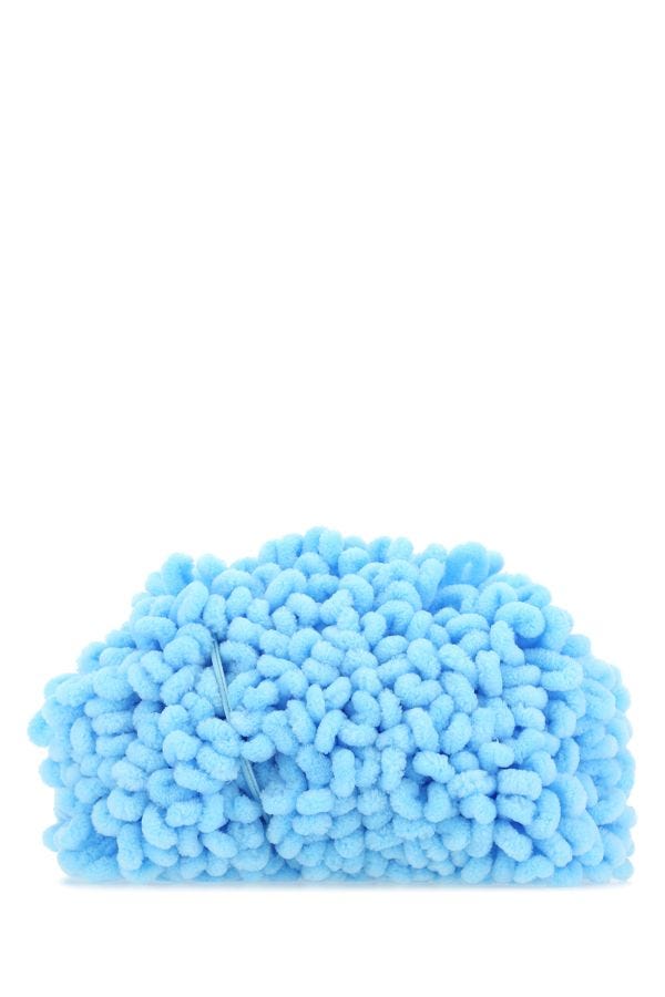 BOTTEGA VENETA | Light blue chenille mini clutch