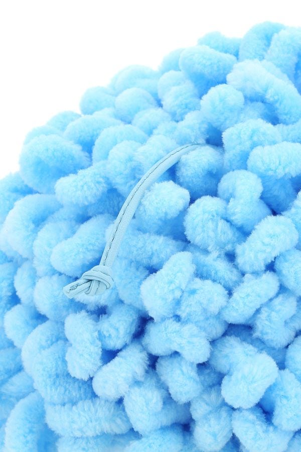 BOTTEGA VENETA | Light blue chenille mini clutch