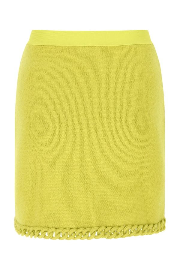 BOTTEGA VENETA | Acid green wool mini skirt
