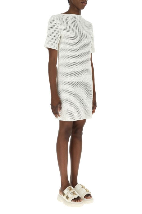 BOTTEGA VENETA | Ivory crochet dress