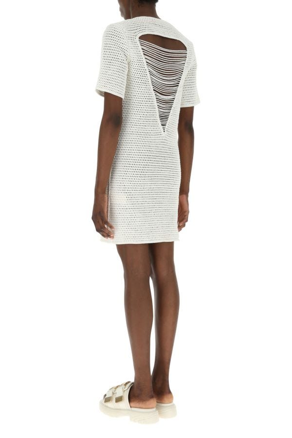 BOTTEGA VENETA | Ivory crochet dress