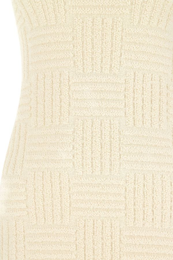 BOTTEGA VENETA | Ivory terry fabric mini dress