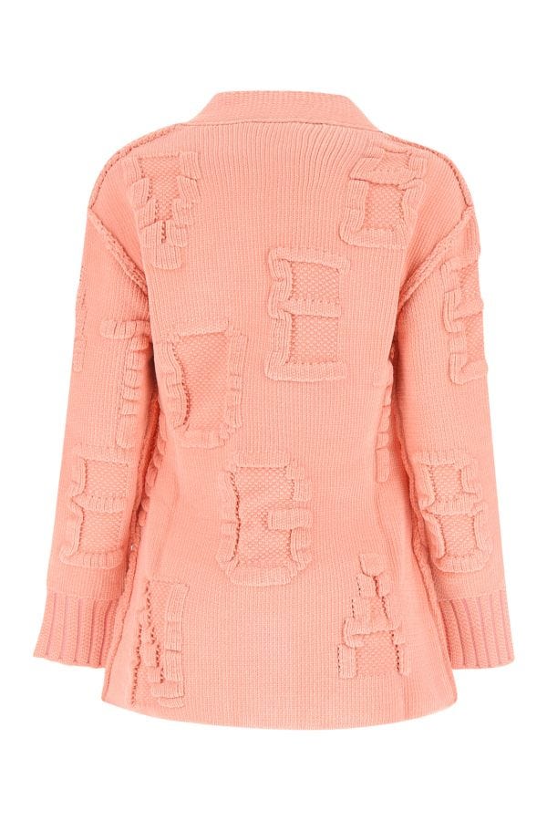 BOTTEGA VENETA | Pink chenille cardigan
