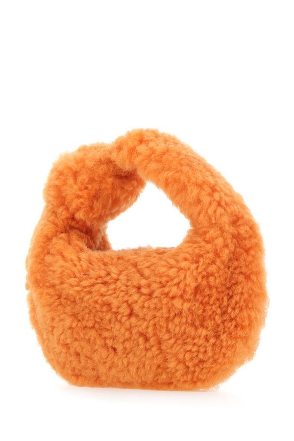 BOTTEGA VENETA | Orange shearling mini Jodie handbag