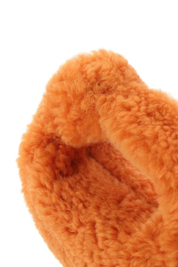 BOTTEGA VENETA | Orange shearling mini Jodie handbag