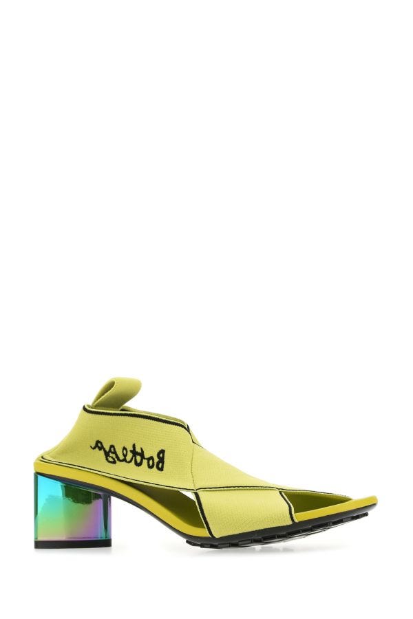 BOTTEGA VENETA | Acid green elastic fabric Flex sandals