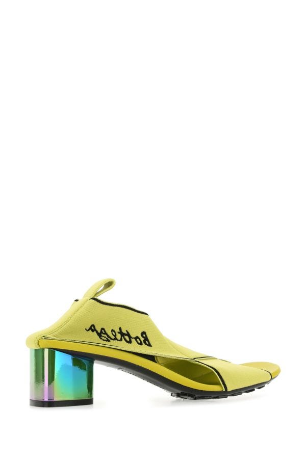 BOTTEGA VENETA | Acid green elastic fabric Flex sandals