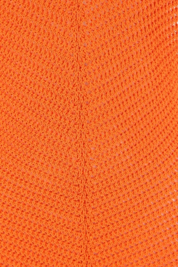 BOTTEGA VENETA | Orange crochet dress