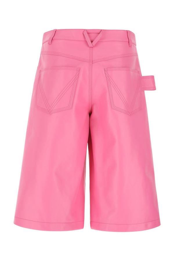 BOTTEGA VENETA | Pink nappa leather bermuda shorts