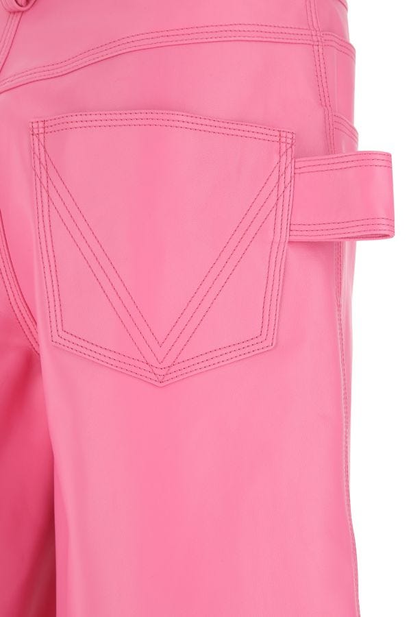 BOTTEGA VENETA | Pink nappa leather bermuda shorts