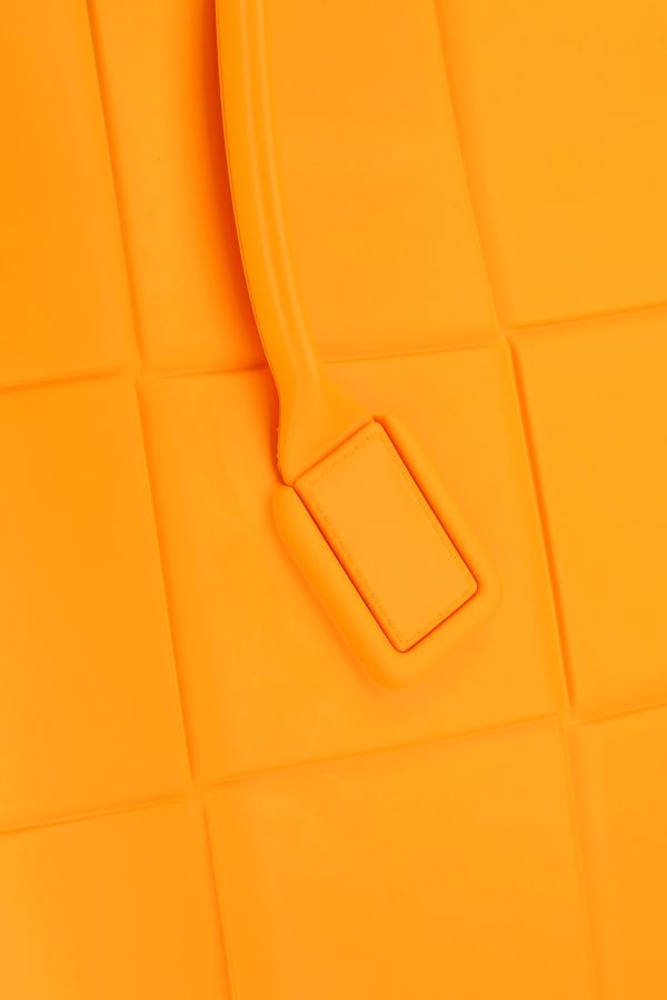 BOTTEGA VENETA | Orange rubber Arco shopping bag