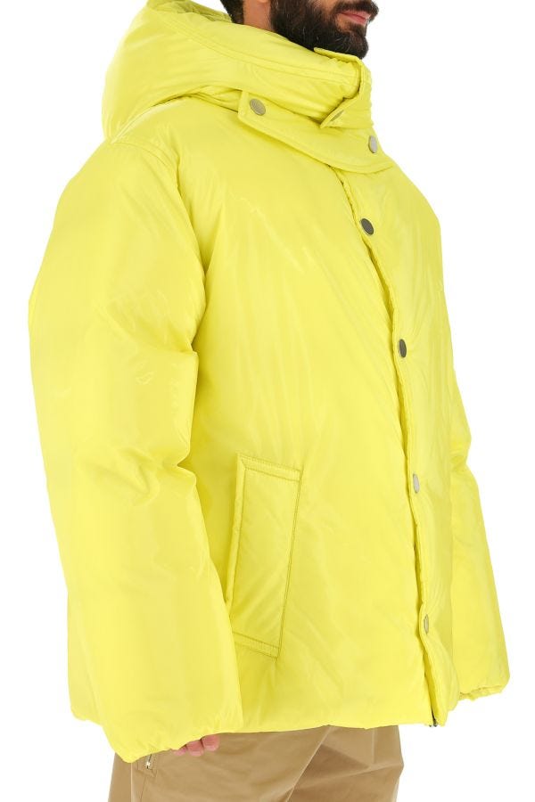BOTTEGA VENETA | Fluo yellow nylon padded jacket