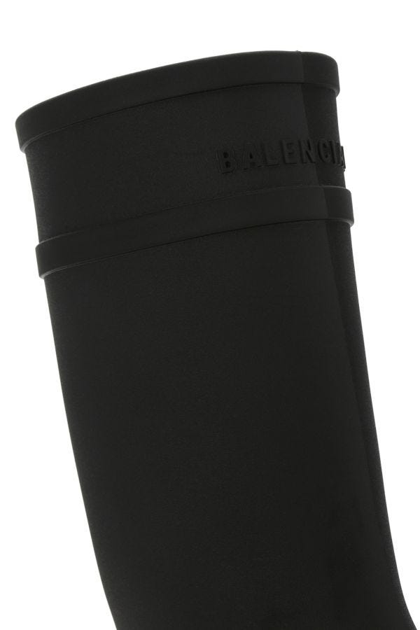 BALENCIAGA | Black rubber Crocs boots