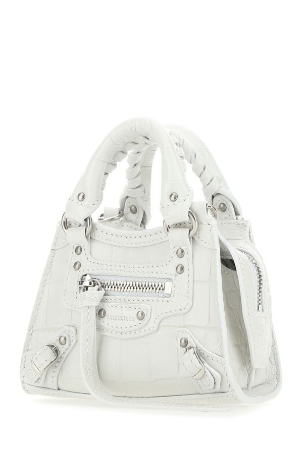 BALENCIAGA | White leather super nano Neo Classic handbag