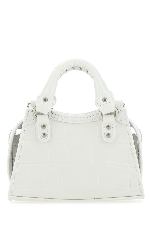 BALENCIAGA | White leather super nano Neo Classic handbag