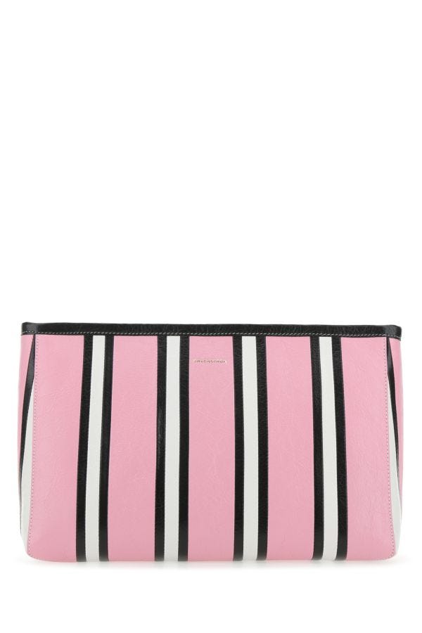 BALENCIAGA | Multicolor leather Barbes clutch