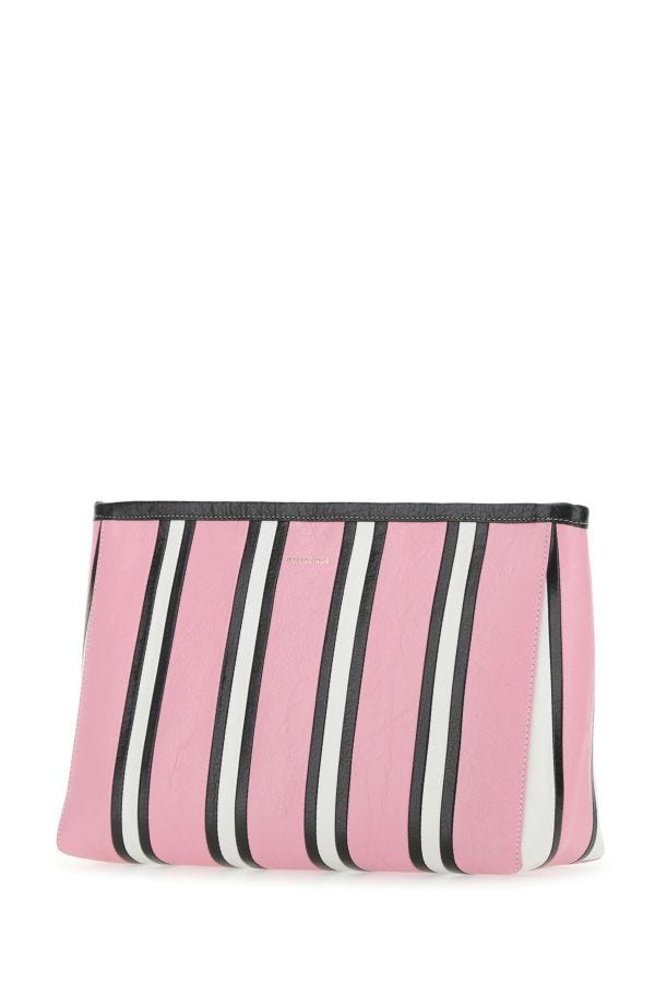 BALENCIAGA | Multicolor leather Barbes clutch