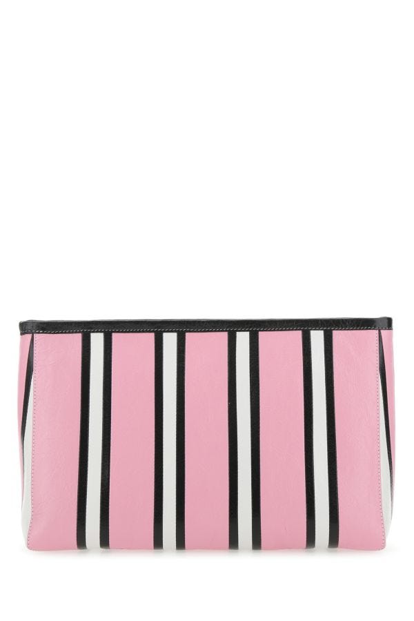 BALENCIAGA | Multicolor leather Barbes clutch