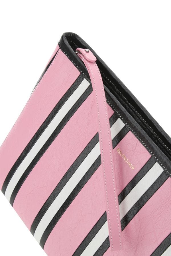 BALENCIAGA | Multicolor leather Barbes clutch