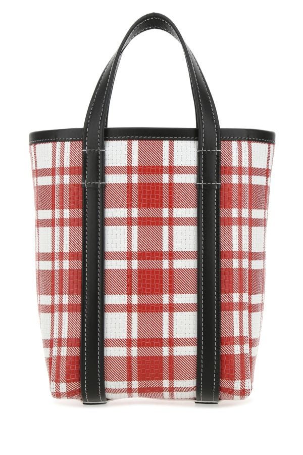 BALENCIAGA | Printed leather small Barbes shopping bag